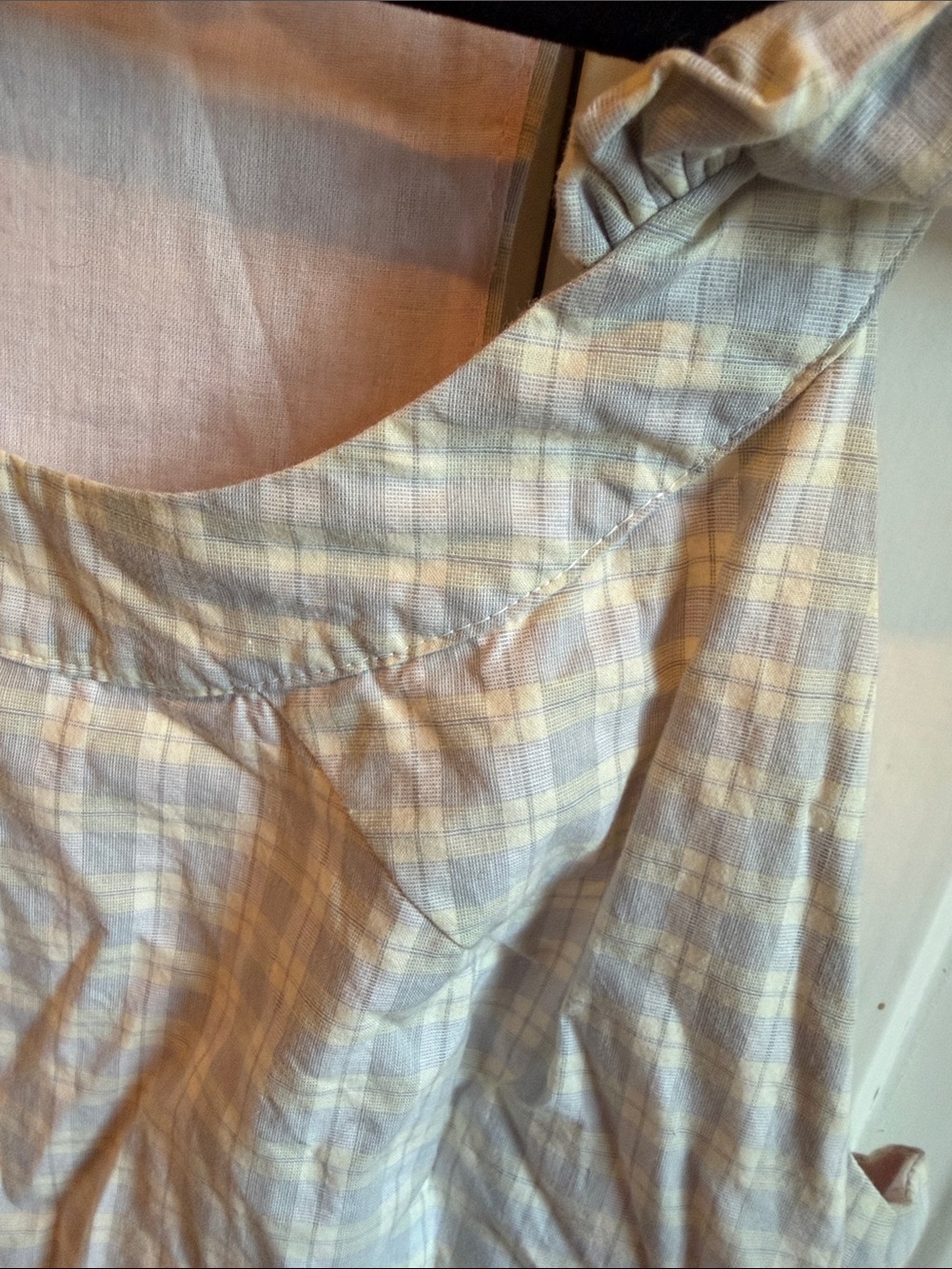 Light Purple Plaid Ruffle Halter Top - Picture 5 of 5